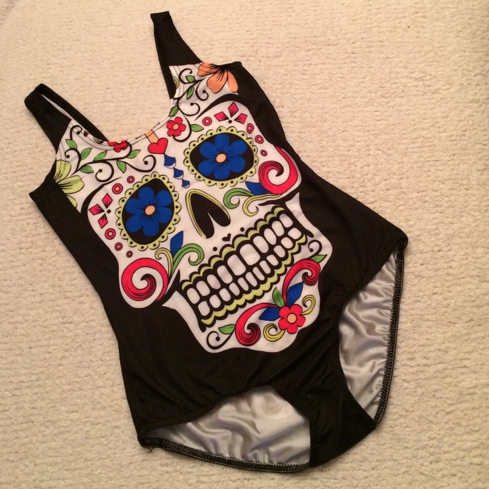 Skull bathing suit/body suit